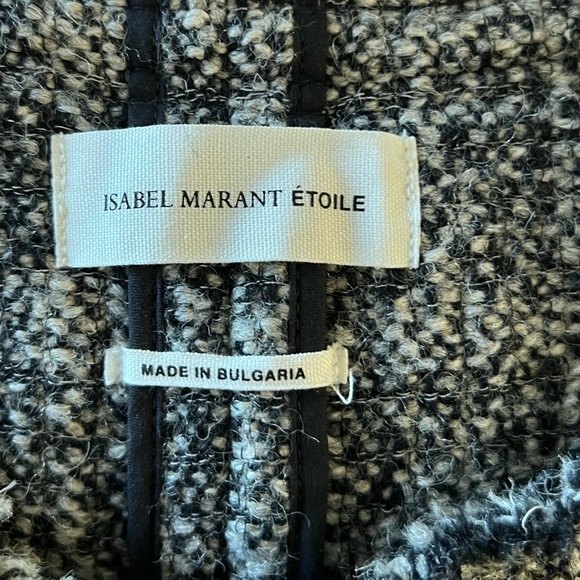 ISABEL MARANT ETOILE Laura Wool Blend Tweed Zip Jacket SZ XL - Picture 11 of 11